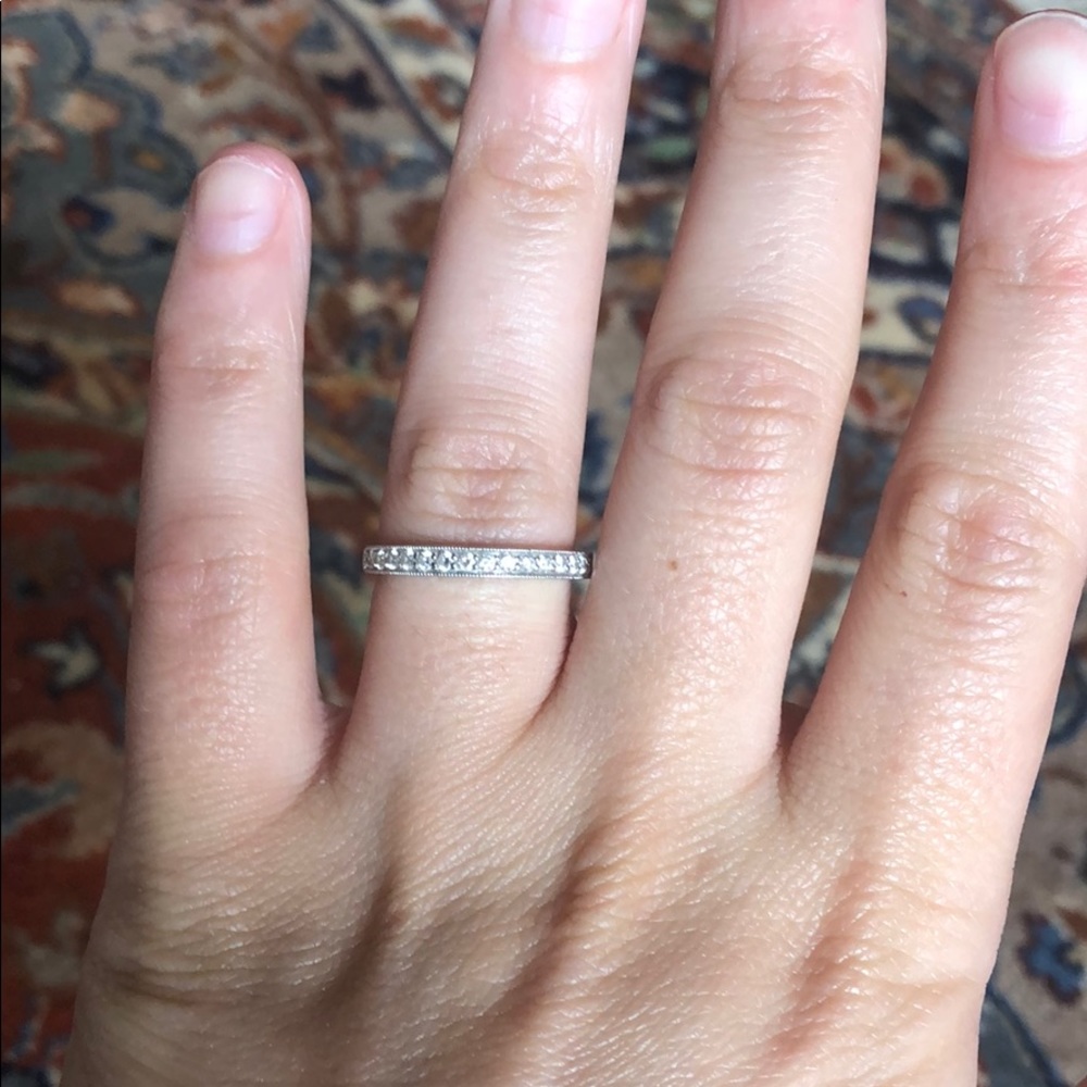 14KT White Gold Diamond Band Size 7